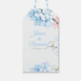 Hortensia's Pastel Bloei Cadeaulabel