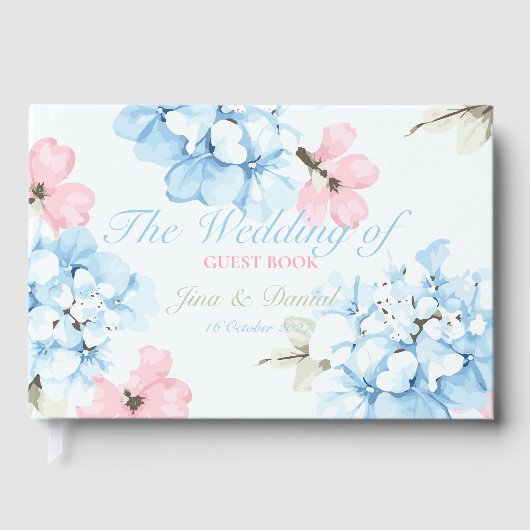 Hortensia's Pastel Bloei Gastenboek (Voorkant)
