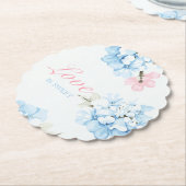 Hortensia's Pastel Bloei Kartonnen Onderzetters (Gekanteld)
