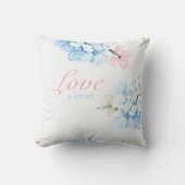 Hortensia's Pastel Bloei Kussen (Voorkant)