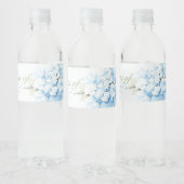 Hortensia's Pastel Bloei Waterfles Etiket (Flessen)