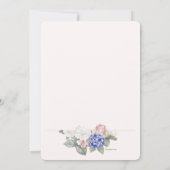 Hortensia's, pioenen en Rozen tweede bruiloft Kaart (Achterkant)