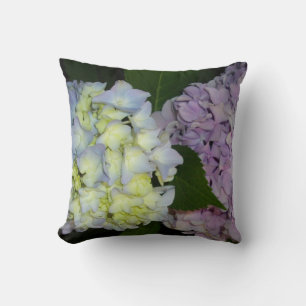 Hortensia's roze bloemen blauwe paarse bloemen kussen