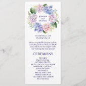 Hortensia's Spring Flowers Wedding Program Programmakaart (Voorkant)