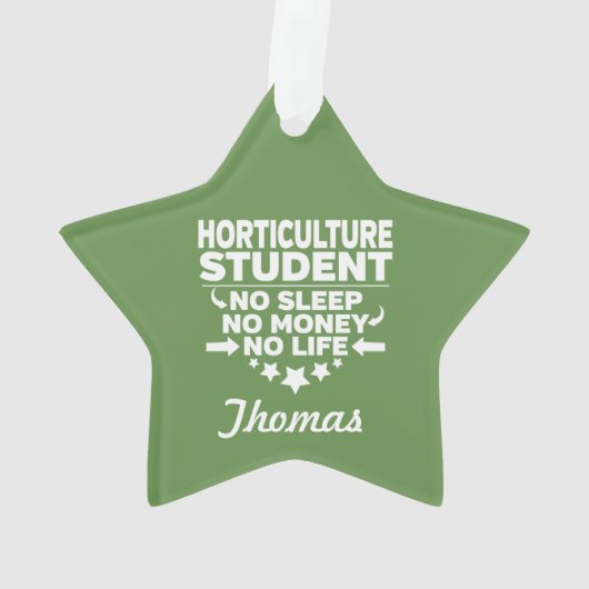 Horticulture College-student: geen leven of geld Ornament (achterkant)