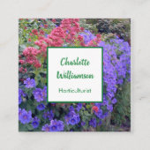 Horticulturist Floral Vierkante Visitekaartje (Voorkant)