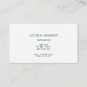 Horticulturistische groene Planten Visitekaartje (Achterkant)