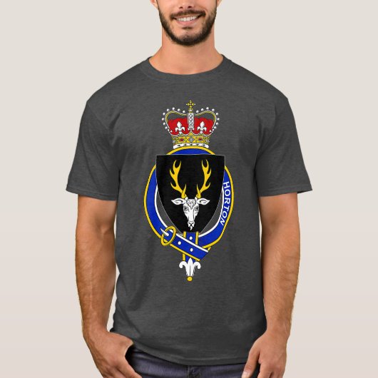 Horton Coat of Arms Family Crest T-shirt (Voorkant)