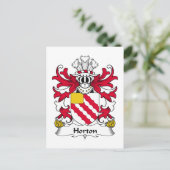 Horton Family Crest Briefkaart (Staand voorkant)