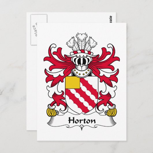 Horton Family Crest Briefkaart (Voorkant / Achterkant)