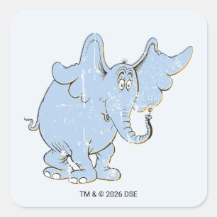 Horton Hears A Who   Horton in nood Vierkante Sticker