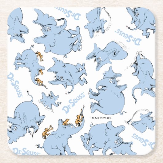 Horton Hears A Who Monkey Pattern Kartonnen Onderzetters (Voorkant)