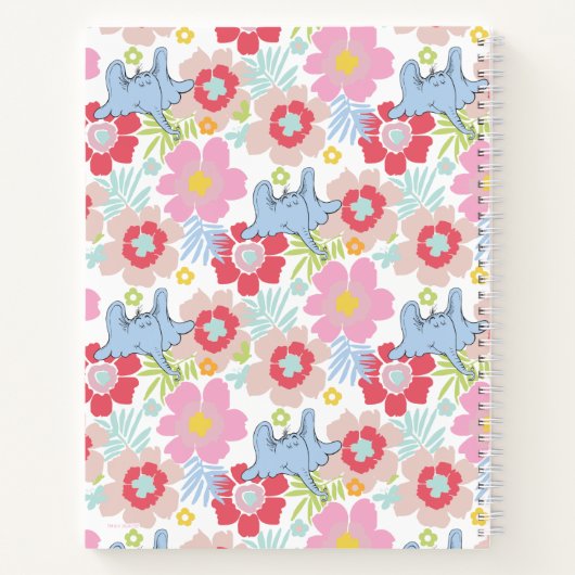 Horton Hears A Who | Pastel Bloemenpatroon Notitieboek (Achterkant)