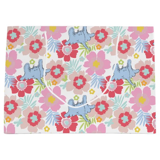 Horton hoort een Who | pastelbloempatroon Groot Cadeauzakje (Voorkant)