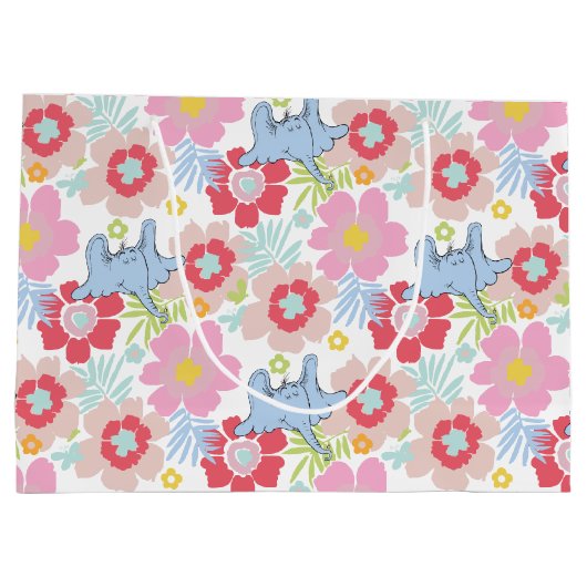 Horton hoort een Who | pastelbloempatroon Groot Cadeauzakje (Achterkant)