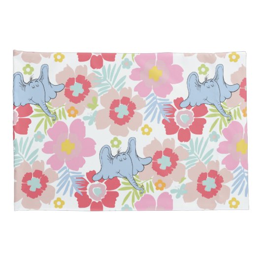 Horton hoort een Who | pastelbloempatroon Kussensloop (Achterkant-Rechts)