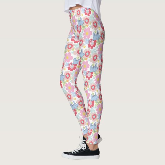 Horton hoort een Who | pastelbloempatroon Leggings (Links)