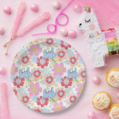 Horton hoort een Who | pastelbloempatroon Papieren Bordje (Feest)