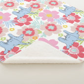 Horton hoort een Who | pastelbloempatroon Sherpa Deken (3/4)