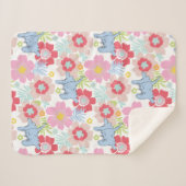 Horton hoort een Who | pastelbloempatroon Sherpa Deken (Voorkant (horizontaal))