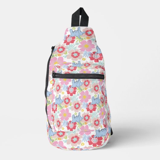 Horton hoort een Who | pastelbloempatroon Sling Bag (Voorkant)