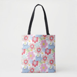 Horton hoort een Who   pastelbloempatroon Tote Bag