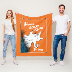 Horton hoort wie Spaans Boekomslag Fleece Deken