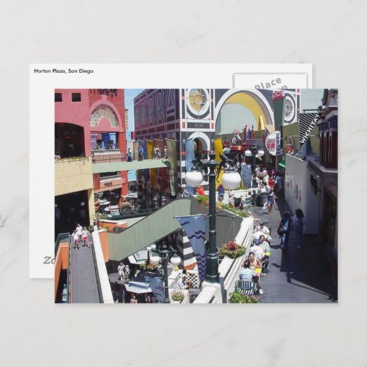 Horton Plaza, Briefkaart van San Diego (Voorkant / Achterkant)