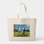 Horton Point Vuurtoren New York Grote Canvas tas (Achterkant)