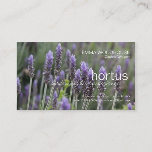 Hortus - Visitekaartje Lavendar (Voorkant)