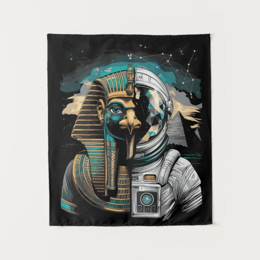 Horus Astronaut - Oude goden en ruimteverkenning Wandkleed (Voorkant)