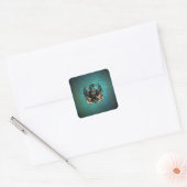 Horus de valkengod. vierkante sticker (Envelop)