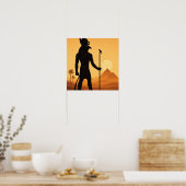 Horus Egyptian God Desert Sunset Poster Art (Keuken)