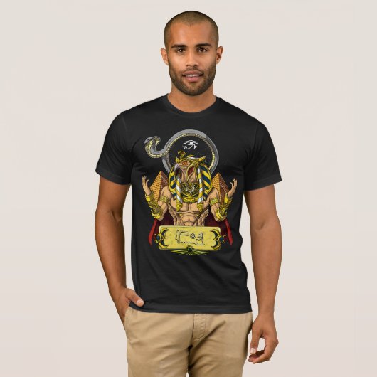 Horus Egyptian God Ra Pyramids Ancient Mythology T-shirt (Voorkant volledig)