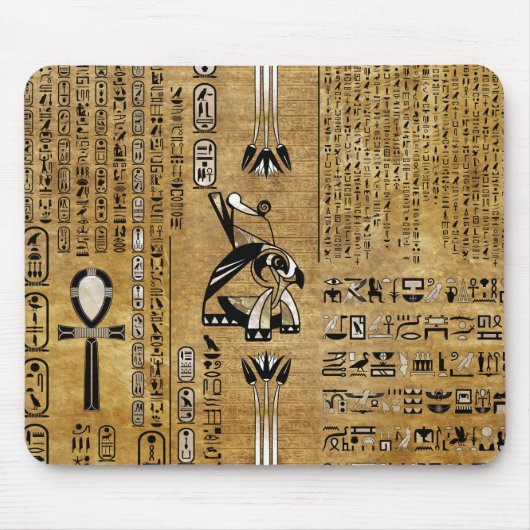 Horus - Egyptische Hor - Gold en Pearl Muismat (Voorkant)