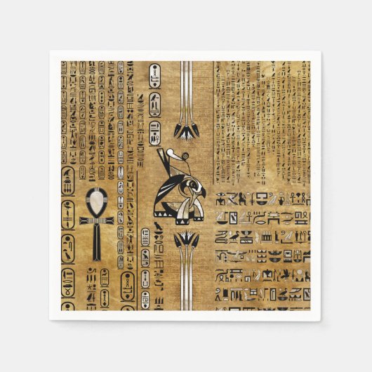 Horus - Egyptische Hor - Gold en Pearl Servet (Voorkant)