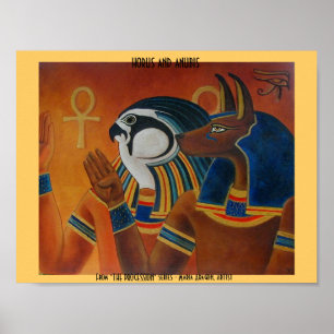 Horus en Anubis Poster