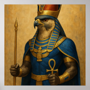Horus Falcon God Egyptisch Poster Kunst