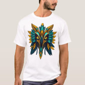 Horus Falcon God Gezicht Illustratie T-shirt (Voorkant)