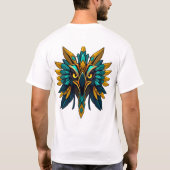 Horus Falcon God Gezicht Illustratie T-shirt (Achterkant)