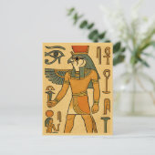 Horus Falcon God Oud-Egyptisch Briefkaart (Staand voorkant)