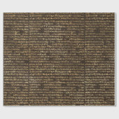 Horus Gold Egyptian Hieroglyphics Antiek Script Cadeaupapier (Vlak)