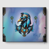 Horus is de Egyptische valkengod. Gastenboek (Achterkant)