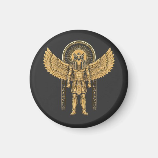 Horus met Zonneschijf  Magneet (Voorkant)