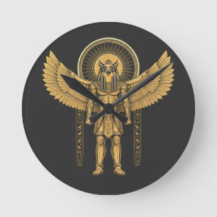 Horus met Zonneschijf Ronde Klok