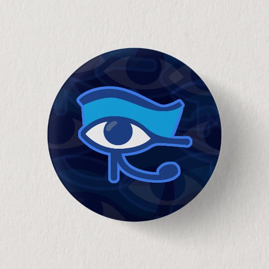 Horus Oog Knop Ronde Button 3,2 Cm (Voorkant)