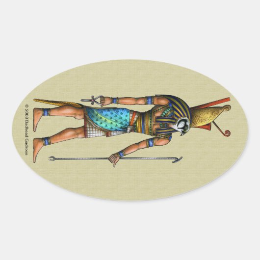 Horus ovale Sticker (Voorkant)