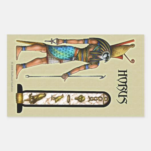 Horus Rechthoek Sticker (Voorkant)