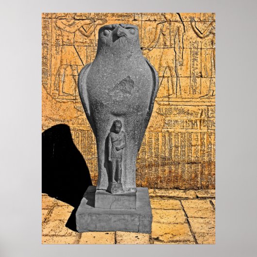 Horus Statue, Edfu, Egypte (1) Poster (Voorkant)