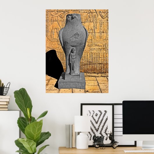 Horus Statue, Edfu, Egypte (1) Poster (Thuiskantoor)
